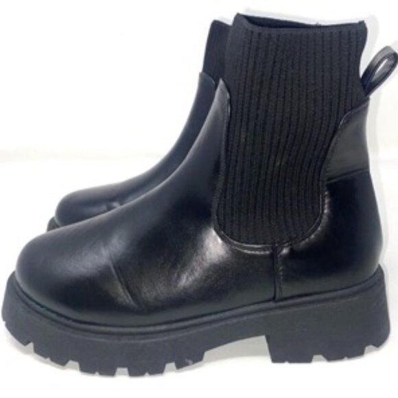 TOP MODA Women's Bronx-72 Chelsea Sock Boot Black Size 8.5 - Picture 4 of 6